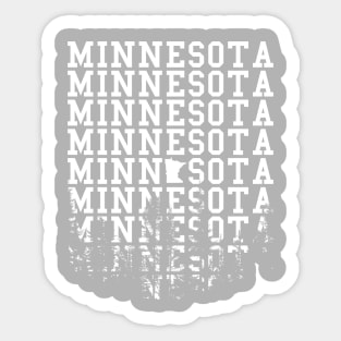 Minnesota Wordmark Forest Cutout Sticker